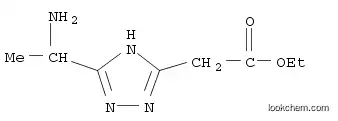 Molecular Structure of 936940-52-2 (ETHYL 2-(5-(1-AMINOETHYL)-4H-1,2,4-TRIAZOL-3-YL)ACETATE)